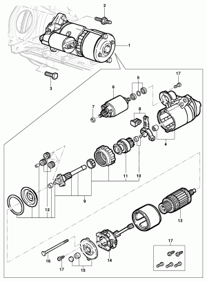 Starter motor DELCO - Engine LM3/LN2/LG1/LP8/LLK