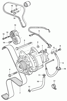 Alternator fixing - Engine LK6 diesel Maxion