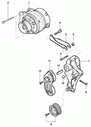 Alternator fixing - Engine LJ6/LLK diesel MWM