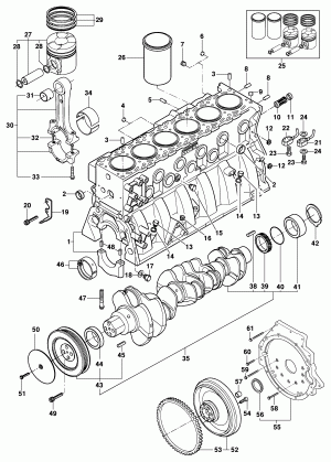 Cylinder block - Diesel engine LA5 MWM