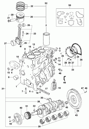 Cylinder block - Diesel engine L4A Maxion