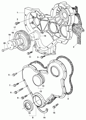 Timing gears - Diesel engine L4A Maxion