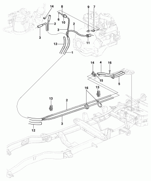 Fuel line - Diesel engine - Pick-up - GrandBlazer