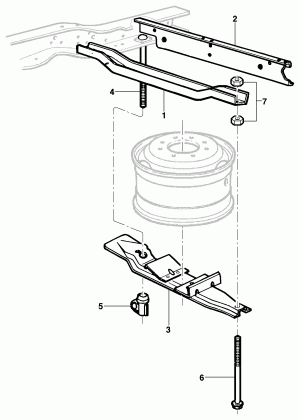 Bracket spare wheel - 6.100 - 6.150