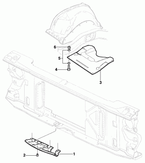 Radiator deflector and carter shield