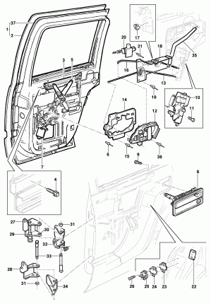 Rear door and components