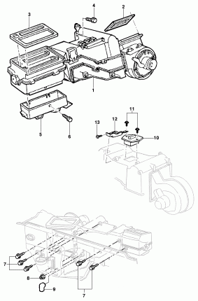 Air condioning & fan and evaporator module