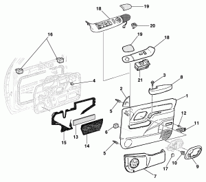 Front door finishing panel