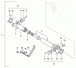 Árvore de transmissão traseira
