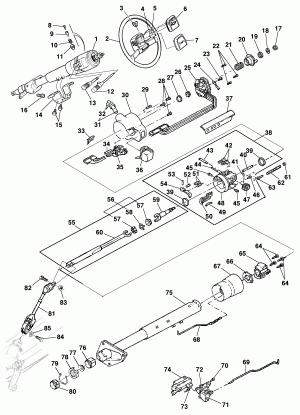 Coluna regulável e volante de direção - modelos 12/14/16