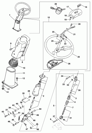 Coluna regulável e volante de direção - modelo 15