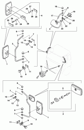 Espelho retrovisor externo do modelo 15