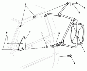 Espelho retrovisor externo dos modelos 12/14/16