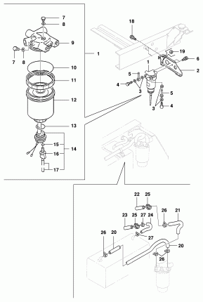 Water separator and hoses