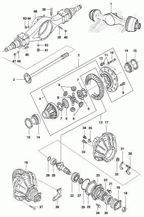 Rear axle and components