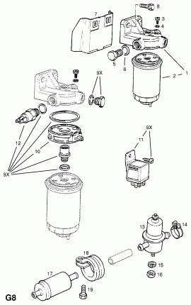 ОДИНАРНЫЙ ТОПЛИВНЫЙ ФИЛЬТР ГРУБОЙ ОЧИСТКИ