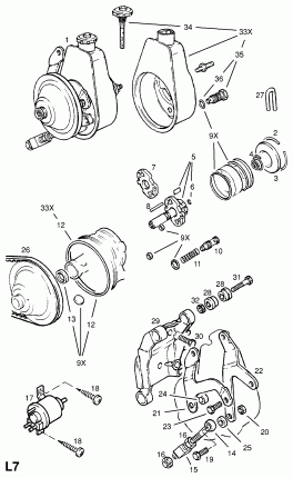 БАК РУЛЕВОГО ПРИВОДА С УСИЛИТЕЛЕМ