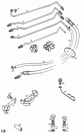 ШЛАНГИ И ТРУБКИ РУЛЕВОГО ПРИВОДА С УСИЛИТЕЛЕМ