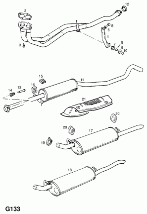 ВЫХЛОПНАЯ ТРУБА, ГЛУШИТЕЛЬ И КАТАЛИТИЧЕСКИЙ НЕЙТРАЛИЗАТОР