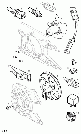 БЛОК ТЕМПЕРАТУРЫ ВОДЫ ДВИГАТЕЛЯ - ДАТЧИК