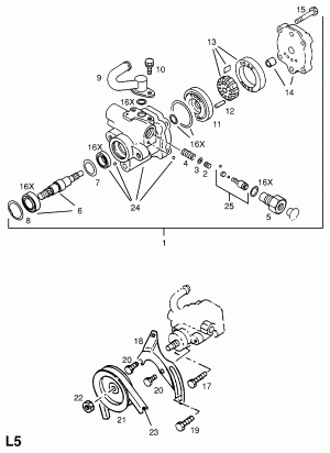 НАСОС РУЛЕВОГО ПРИВОДА С УСИЛИТЕЛЕМ