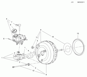 ГЛАВНЫЙ ЦИЛИНДР И БАЧОК ТОРМОЗНОЙ СИСТЕМЫ