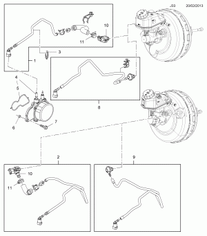 ВАКУУМНЫЙ ТРУБОПРОВОД СЕРВОБЛОКА ТОРМОЗА