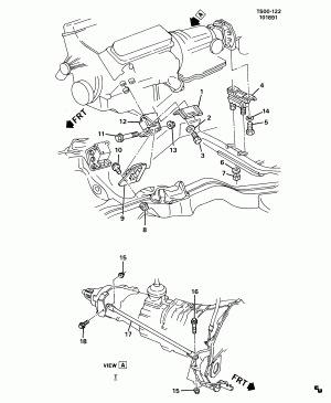 ENGINE & TRANSMISSION MOUNTING-V6 (LB4/4.3Z)