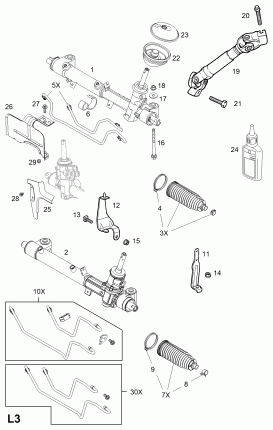 STEERING GEAR (EXCHANGE)