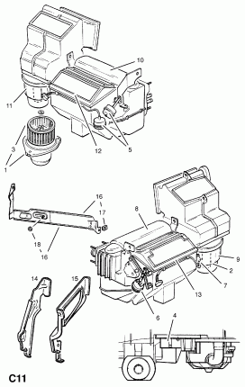 ЭЛЕКТРОДВИГАТЕЛЬ И КОРПУС ВЕНТИЛЯТОРА