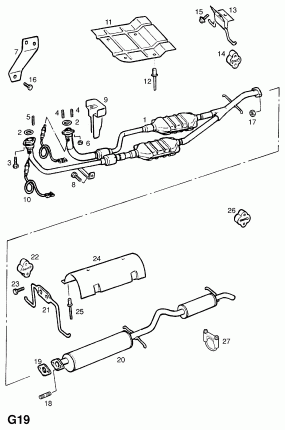 ВЫХЛОПНАЯ ТРУБА, ГЛУШИТЕЛЬ И КАТАЛИТИЧЕСКИЙ НЕЙТРАЛИЗАТОР (ПРОДОЛЖ.)