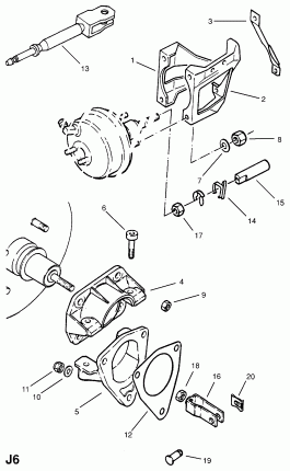 КРЕПЛЕНИЕ СЕРВОБЛОКА ТОРМОЗА
