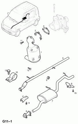 ВЫХЛОПНАЯ ТРУБА, ГЛУШИТЕЛЬ И КАТАЛИТИЧЕСКИЙ НЕЙТРАЛИЗАТОР