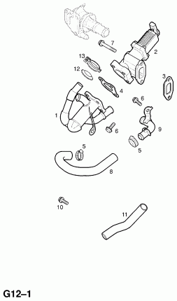 КЛАПАН РЕЦИРКУЛЯЦИИ ВЫХЛОПНЫХ ГАЗОВ (ЗАМЕНА)
