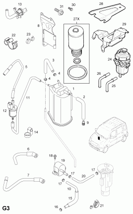 ОДИНАРНЫЙ ТОПЛИВНЫЙ ФИЛЬТР ГРУБОЙ ОЧИСТКИ