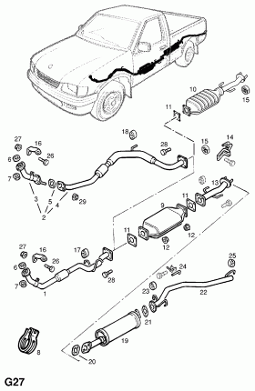 ВЫХЛОПНАЯ ТРУБА, ГЛУШИТЕЛЬ И КАТАЛИТИЧЕСКИЙ НЕЙТРАЛИЗАТОР