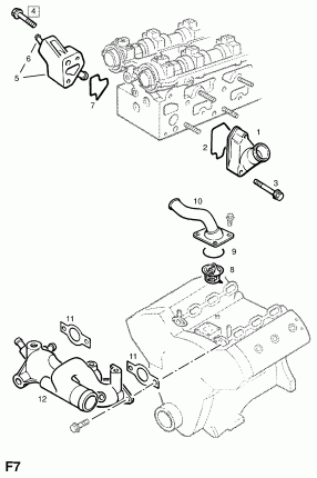 ТЕРМОСТАТ, КОРПУС И ВЫПУСКНОЙ ВОДЯНОЙ КАНАЛ