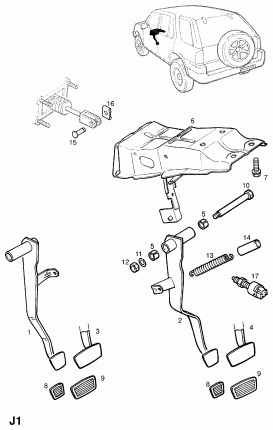 ПЕДАЛЬ ТОРМОЗА