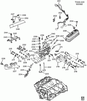 ENGINE ASM-4.3L V6 PART 2 CYLINDER HEAD & RELATED PARTS (LB4/4.3Z, EXC ZR9,Z79)
