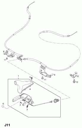 РЫЧАГ И ЧЕХОЛ РУЧНОГО ТОРМОЗА