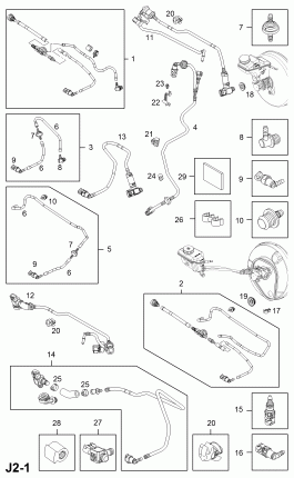 ВАКУУМНЫЙ ТРУБОПРОВОД СЕРВОБЛОКА ТОРМОЗА