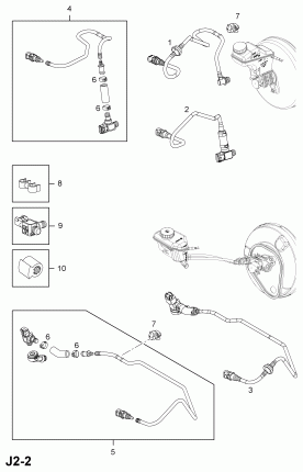 ВАКУУМНЫЙ ТРУБОПРОВОД СЕРВОБЛОКА ТОРМОЗА (ПРОДОЛЖ.)