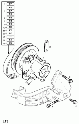 НАСОС РУЛЕВОГО ПРИВОДА С УСИЛИТЕЛЕМ