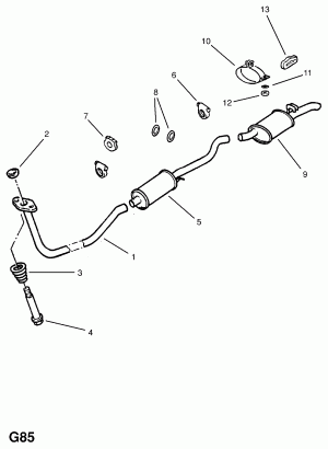 ВЫХЛОПНАЯ ТРУБА, ГЛУШИТЕЛЬ И КАТАЛИТИЧЕСКИЙ НЕЙТРАЛИЗАТОР