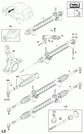 STEERING GEAR (EXCHANGE)