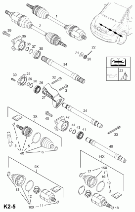 ХОЛОСТОЙ ПРИВОДНОЙ ВАЛ ПЕРЕДНЕЙ ОСИ