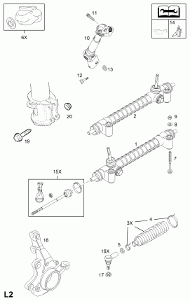 STEERING GEAR (EXCHANGE)