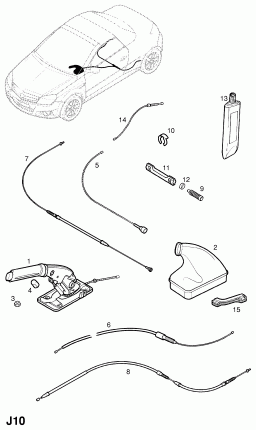 РЫЧАГ И ЧЕХОЛ РУЧНОГО ТОРМОЗА