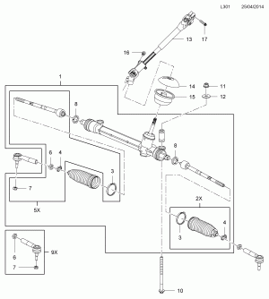 STEERING GEAR (EXCHANGE)
