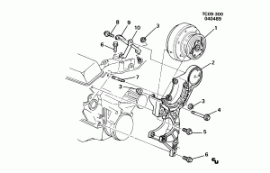 A/C COMPRESSOR MOUNTING (LB4/4.3Z)